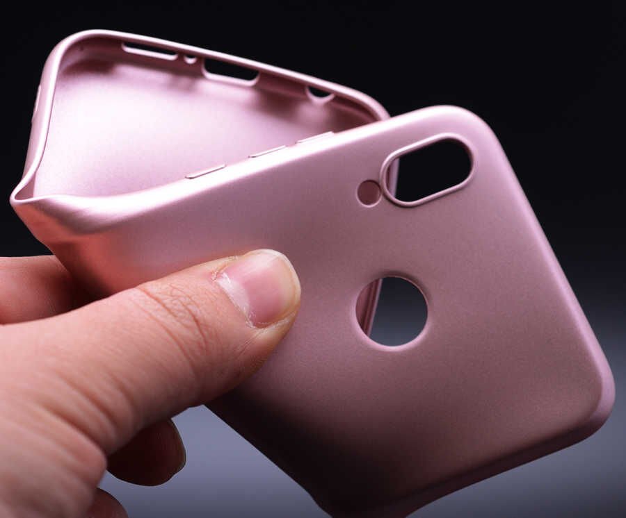 Huawei P20 Lite Kılıf Yumuşak Dokulu Soft Esnek İnce Mat Renkli Silikon Kapak (PREMİER) Kırmızı