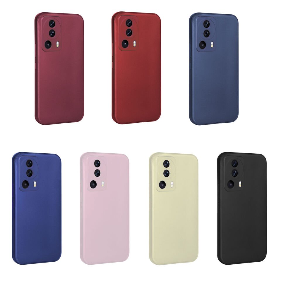 Xiaomi Mi 13 Lite Kılıf Yumuşak Dokulu Soft Esnek İnce Mat Renkli Silikon Kapak (PREMİER) Siyah