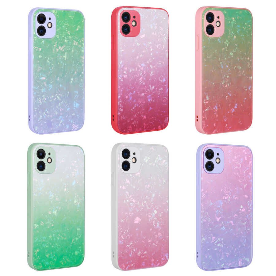 Apple iPhone 11 Kılıf Renk Geçişli Mermer Desenli Sert Silikon HEPTEKİLETİŞİM Granit Kapak