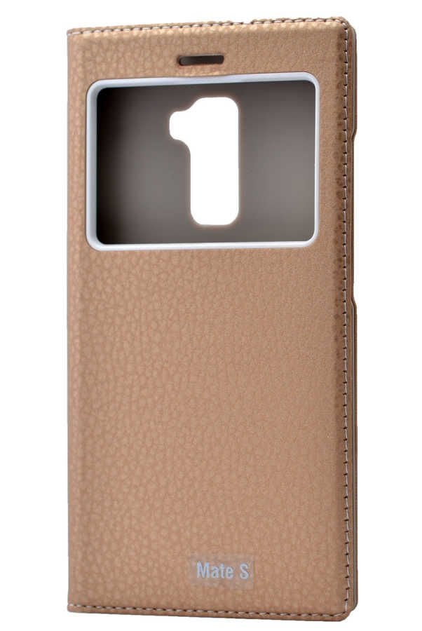 Huawei Mate S Kapaklı Kılıf Mıknatıslı 360 Tam Korumalı (DOLCE) Gold
