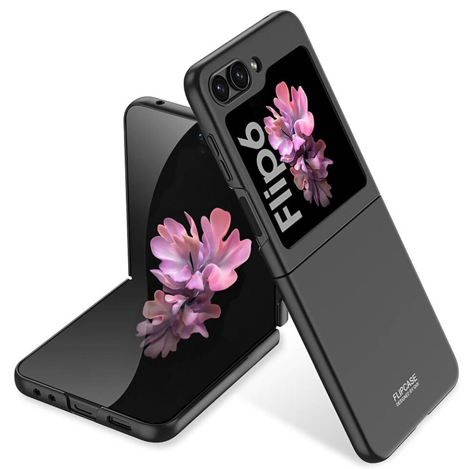 Samsung Galaxy Z Flip 6 Kılıf Mat Görünümlü Ultra İnce Sert Kıpta Kapak Siyah