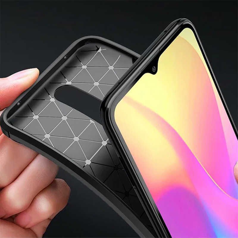 Xiaomi Redmi 8 Kılıf Kamera Çıkıntılı Karbon Fiber Dokulu Renk Atmaz Kapak (NEGRO) Lacivert