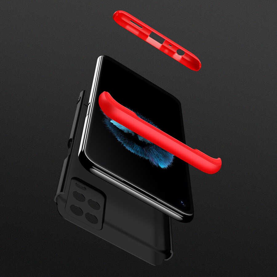 Oppo A54 4G Kılıf 360 Tam Koruma Ön Ve Arka Sert Mika Kapak Orjinal Ays Gkk Kapak Siyah