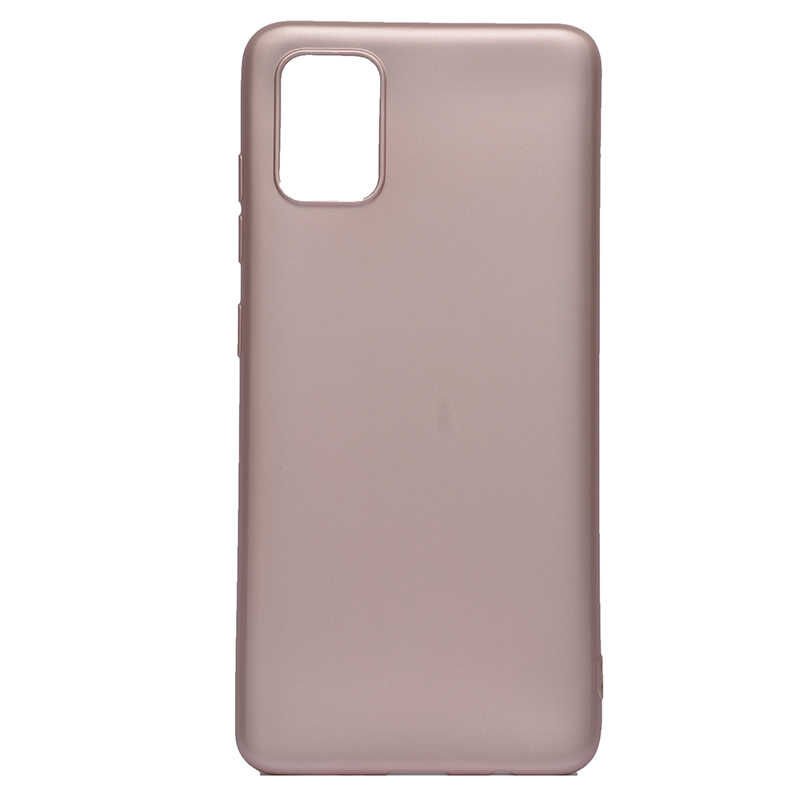 Samsung Galaxy A71 Kılıf Yumuşak Dokulu Soft Esnek İnce Mat Renkli Silikon Kapak (PREMİER) Rose Gold