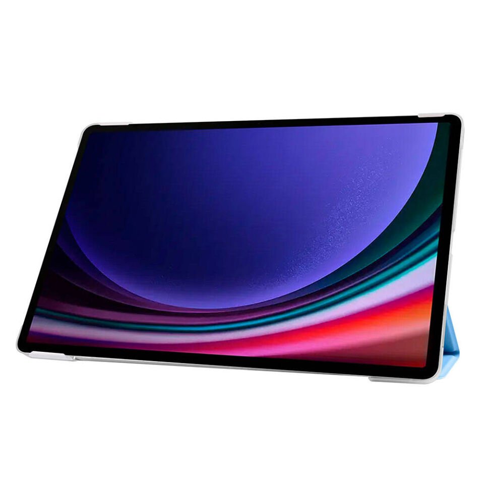 Samsung Galaxy Tab S10 Kılıf Arkası Silikon Pu Deri 360 Korumalı Tasarım (SC.) Gold