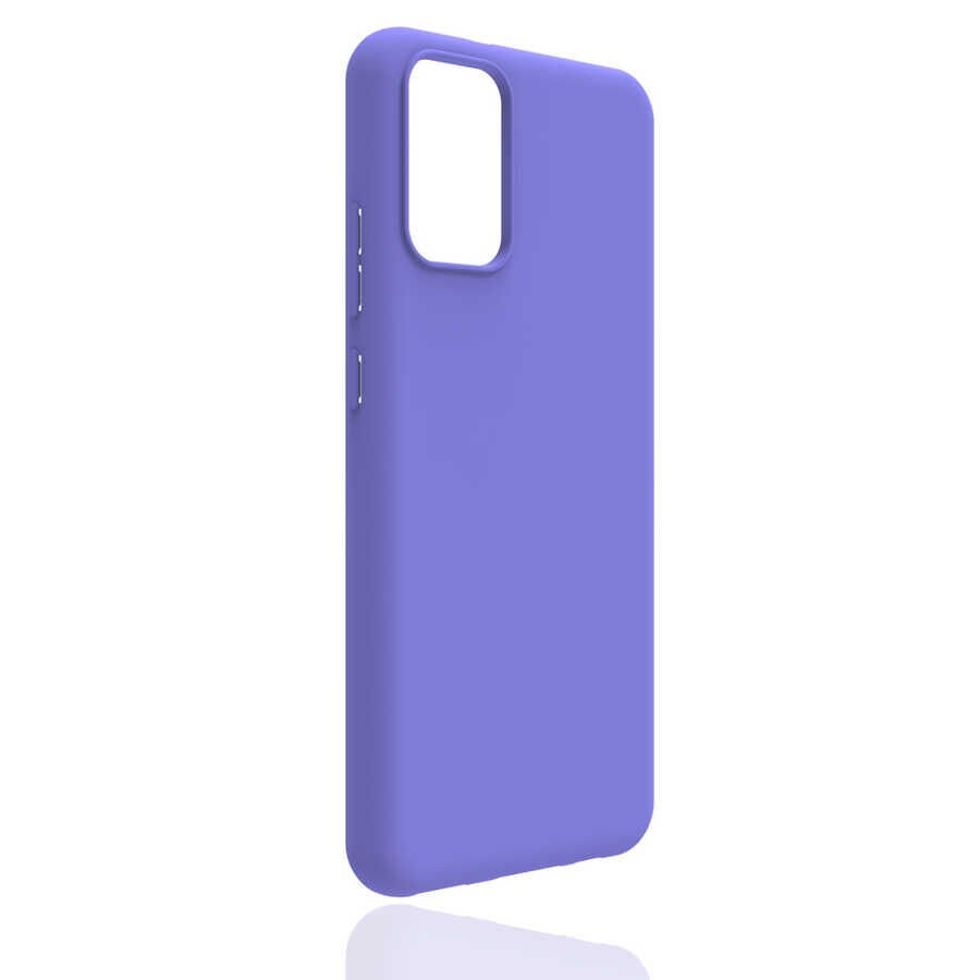 Samsung Galaxy A02S Kılıf Kamera Korumalı Esnek Renkli Silikon Kapak (Biye) Mavi