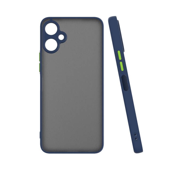 Tecno Spark 9T Kılıf Mat Kamera Korumalı Renkli Tuşlu Sert Silikon Kapak (HUX) Siyah
