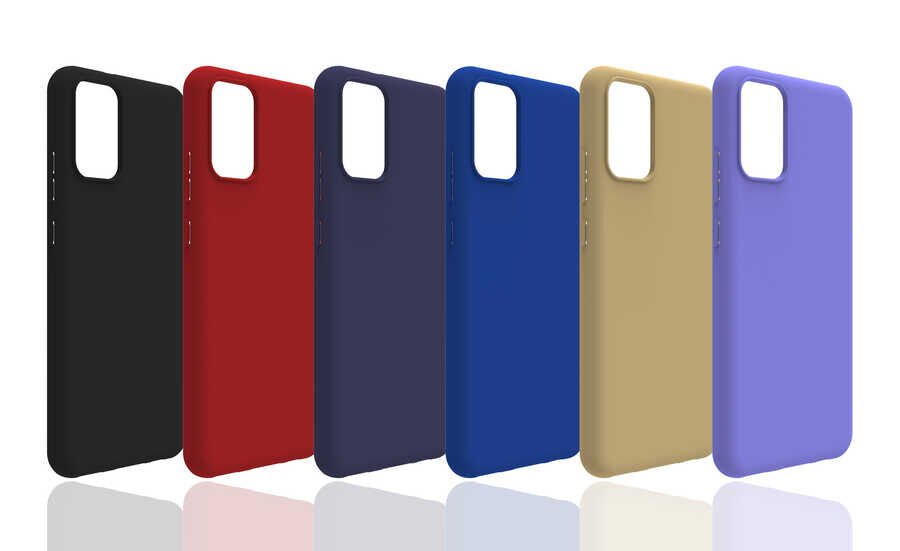 Samsung Galaxy A02S Kılıf Kamera Korumalı Esnek Renkli Silikon Kapak (Biye) Gold