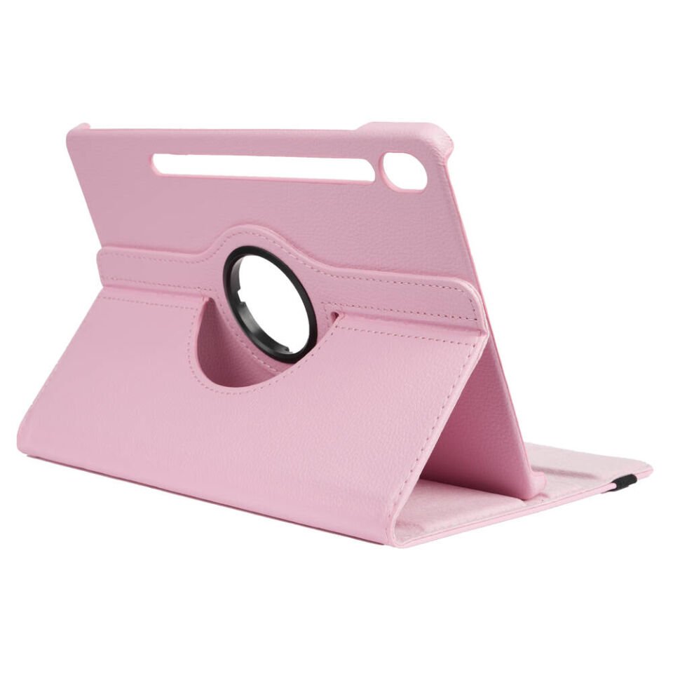 Samsung Galaxy Tab S10 Dönebilen Standlı 360 Tam Korumalı Tablet KIlıf (D-T) Pembe