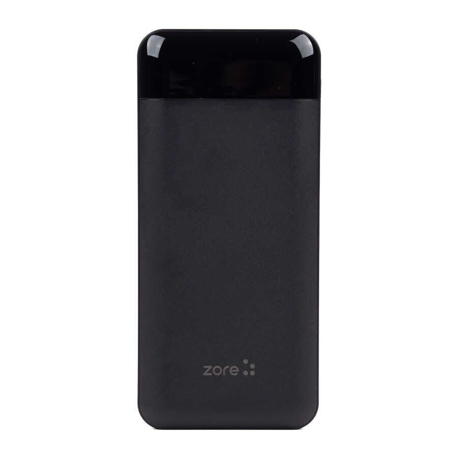 Led Göstergeli Taşınabilir Powerbank 10000 mAh Type-C - Micro - Lightning  (ZR-PW01) Beyaz