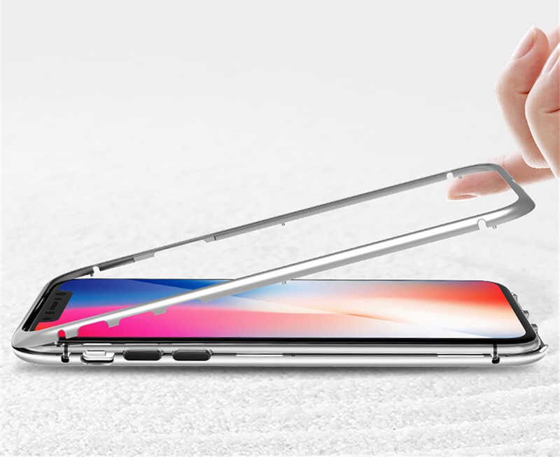 Apple iPhone XS 5.8 Kılıf HEPTEKİLETİŞİM Devrim Mıknatıslı Cam Kapak