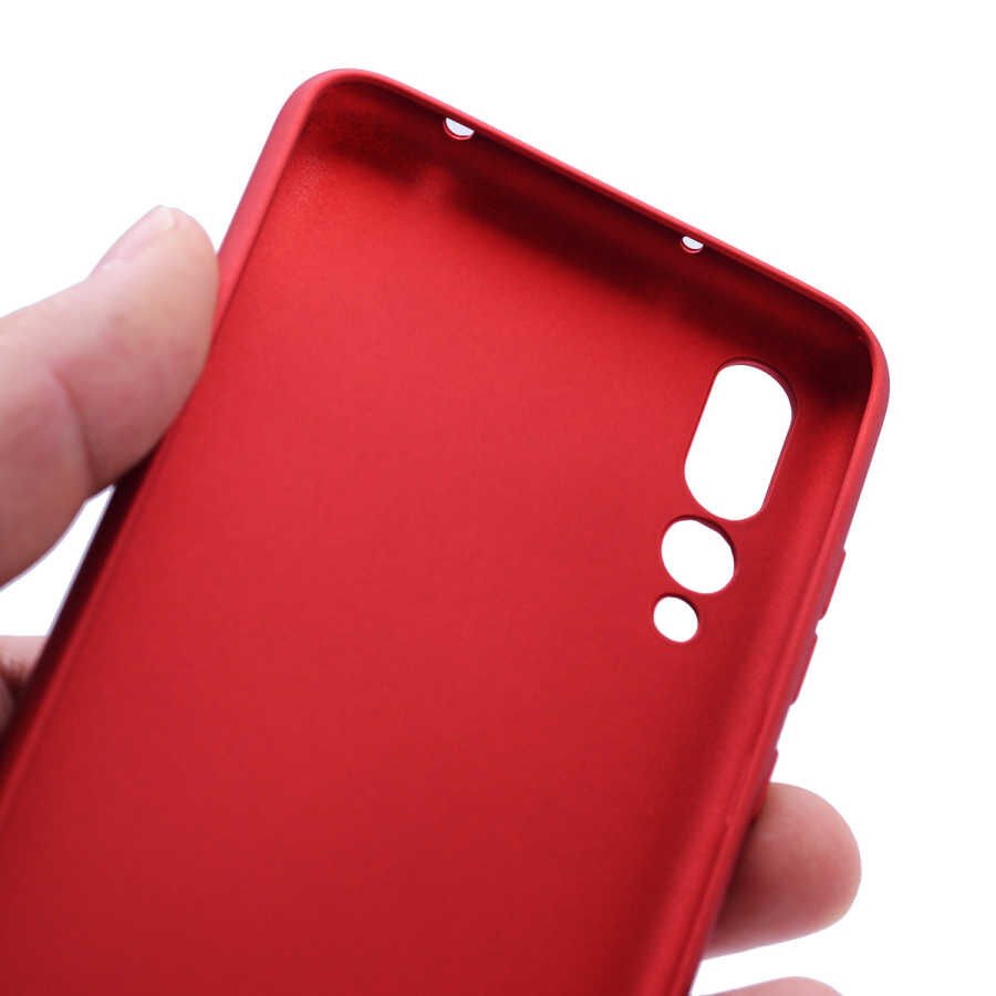 Huawei P20 Pro Kılıf Yumuşak Dokulu Soft Esnek İnce Mat Renkli Silikon Kapak (PREMİER) Siyah