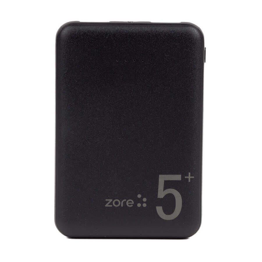 Led Işıklı Taşınabilir Powerbank 5000 mAh (ZR-PW04) Siyah