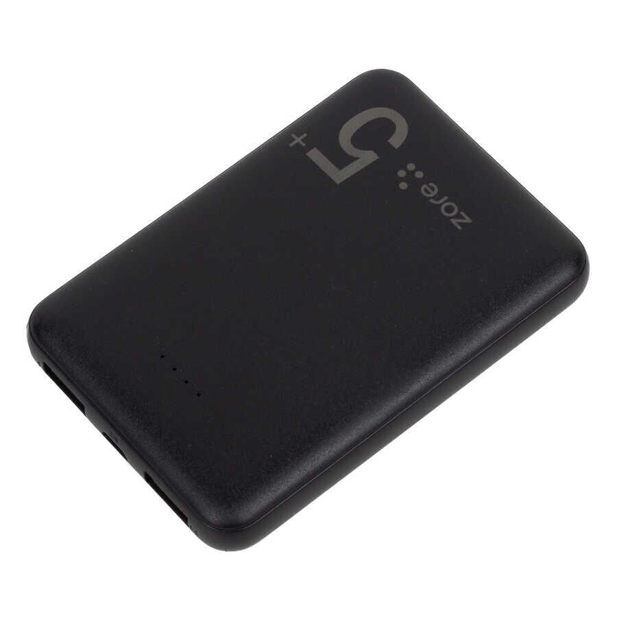 Led Işıklı Taşınabilir Powerbank 5000 mAh (ZR-PW04) Siyah
