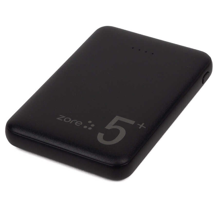 Led Işıklı Taşınabilir Powerbank 5000 mAh (ZR-PW04) Siyah