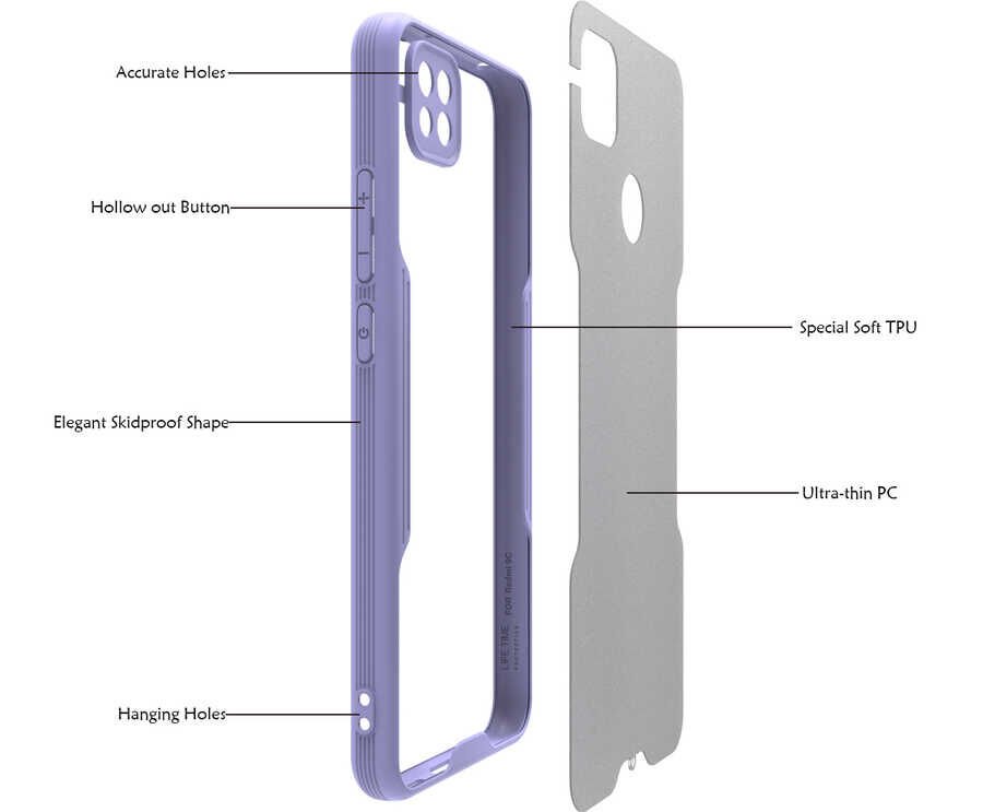 Xiaomi Redmi 9C Kılıf HEPTEKİLETİŞİM Parfe Kapak