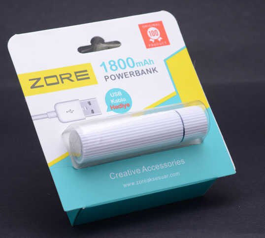Taşınabilir Powerbank 1800 Mah (ZR-123) Beyaz