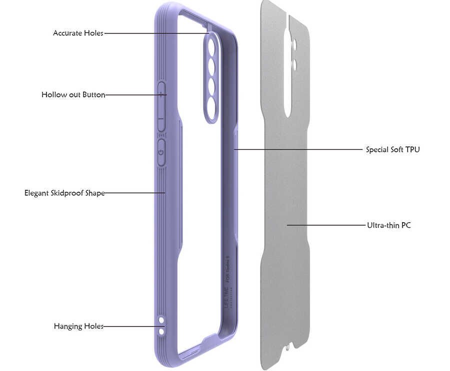 Xiaomi Redmi 9 Kılıf HEPTEKİLETİŞİM Parfe Kapak