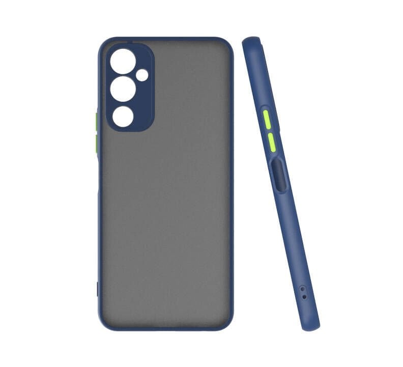 Tecno Pova Neo 2 Kılıf Mat Kamera Korumalı Renkli Tuşlu Sert Silikon Kapak (HUX) Siyah
