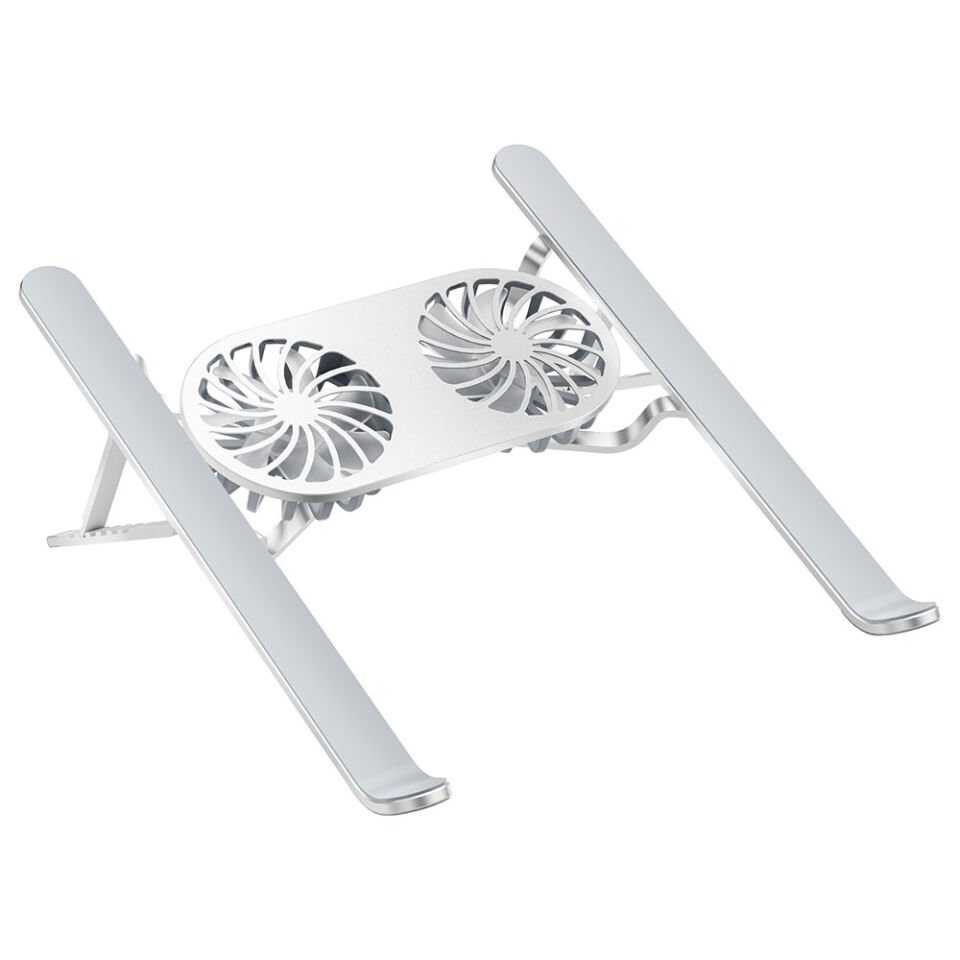 Wiwu S400 Pro Çift Fanlı Işıklı Katlanabilir Ayarlanabilir Laptop Standı 5W 3000RPM