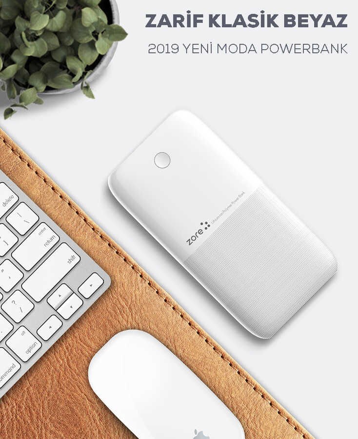 Powerbank 10000 Mah (ZR-1009) Beyaz