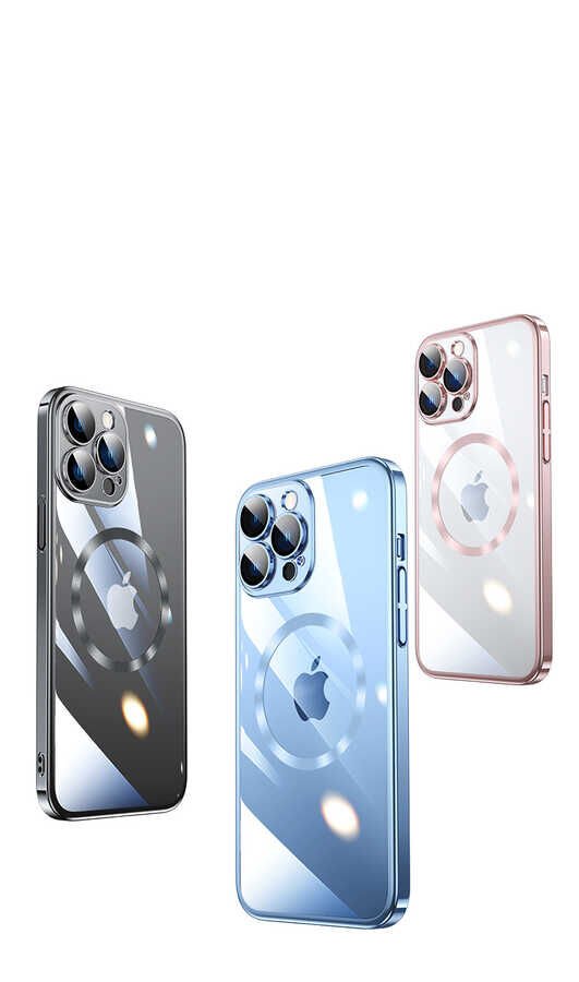 Apple iPhone 13 Pro Max Kılıf Wireless Şarj Özellikli Sert PC HEPTEKİLETİŞİM Riksos Magsafe Kapak