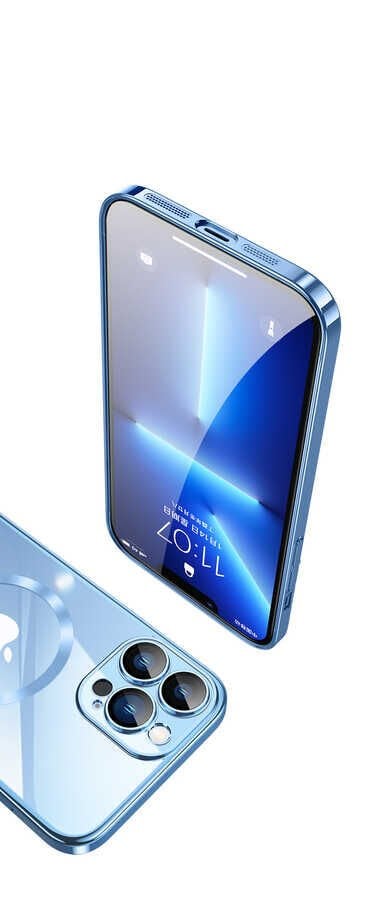 Apple iPhone 13 Pro Max Kılıf Wireless Şarj Özellikli Sert PC HEPTEKİLETİŞİM Riksos Magsafe Kapak