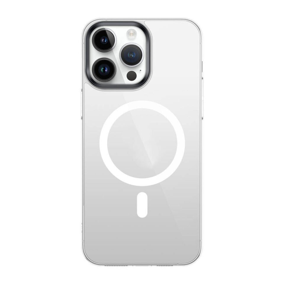 Apple iPhone 15 Pro Kılıf HEPTEKİLETİŞİM Wireless Şarj Özellikli Şeffaf G-Glass Kapak