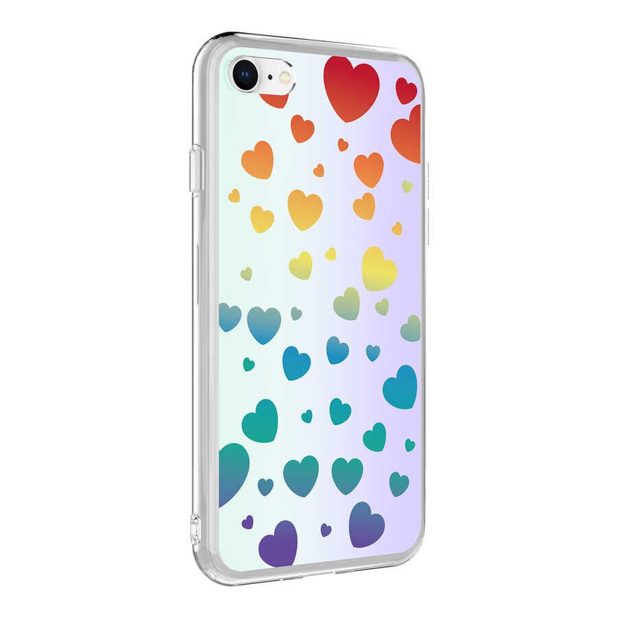 Apple iPhone 7 Kılıf HEPTEKİLETİŞİM M-Blue Desenli Kapak