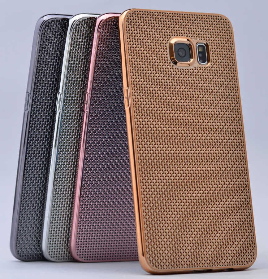 Samsung Galaxy S6 Edge Kılıf HEPTEKİLETİŞİM Hasırlı Silikon