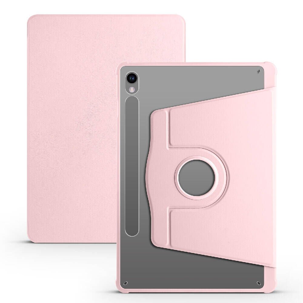 Samsung Galaxy Tab S10 Kılıf Kalemlikli Standlı Uyku Modlu Akıllı Kapak (TER) Pembe