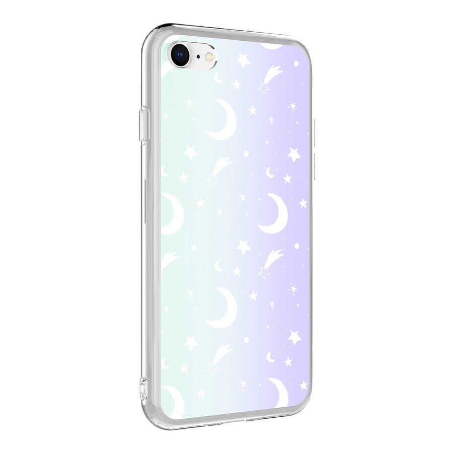 Apple iPhone 8 Kılıf HEPTEKİLETİŞİM M-Blue Desenli Kapak
