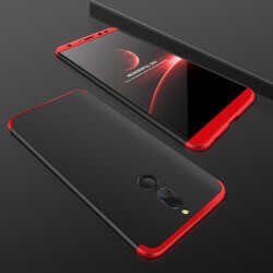 Huawei Mate 10 Lite Kılıf 360 Tam Koruma Ön Ve Arka Sert Mika Kapak Orjinal Ays Gkk Kapak Mavi