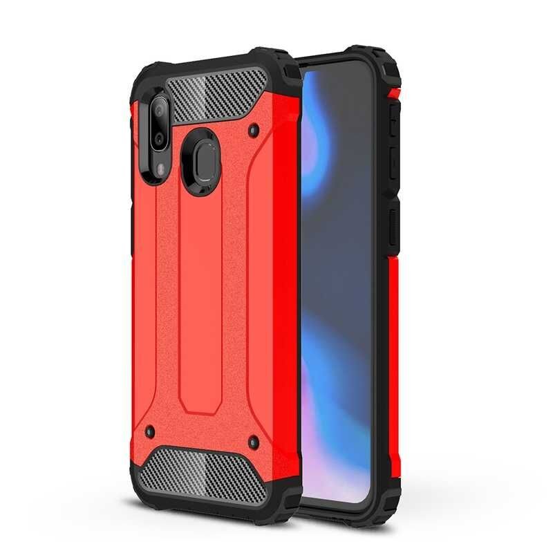 Xiaomi Redmi 7 Kılıf Armor Köşe Korumalı Çift Katman Tank Zırh Kapak (CRASH) Gri