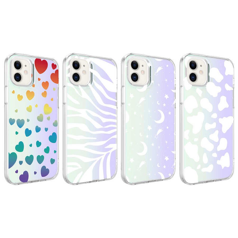 Apple iPhone 11 Kılıf HEPTEKİLETİŞİM M-Blue Desenli Kapak