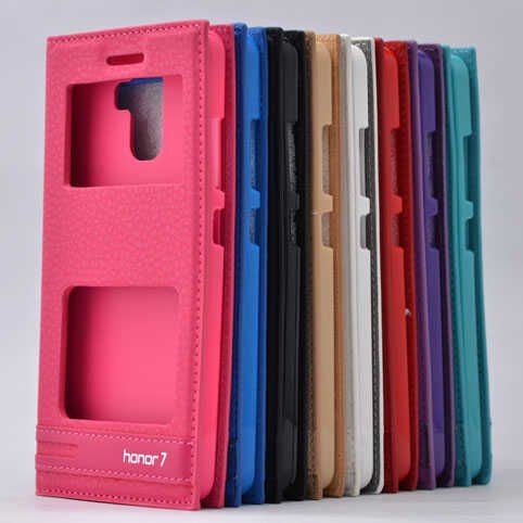 Huawei Honor 7 Kapaklı Kılıf Darbelere Karşı Tam Korumalı (ELİTE) Pembe