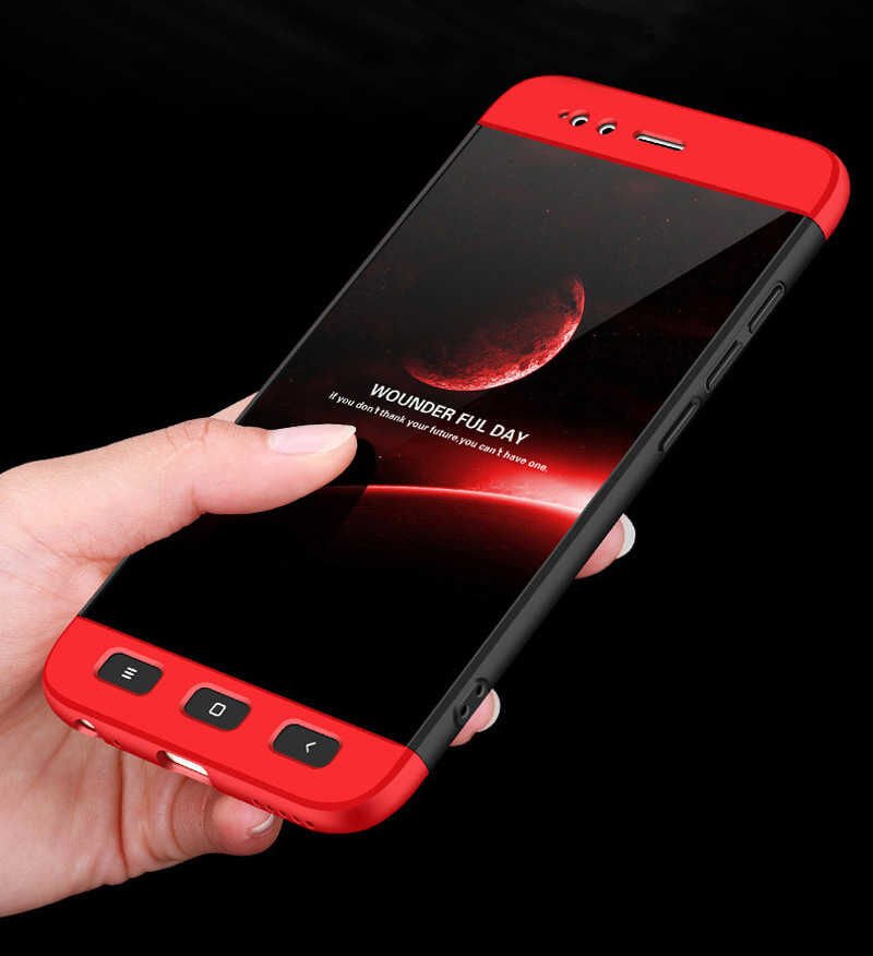 Xiaomi Mi 5x Kılıf 360 Tam Koruma Ön Ve Arka Sert Mika Kapak Orjinal Ays Gkk Kapak Siyah