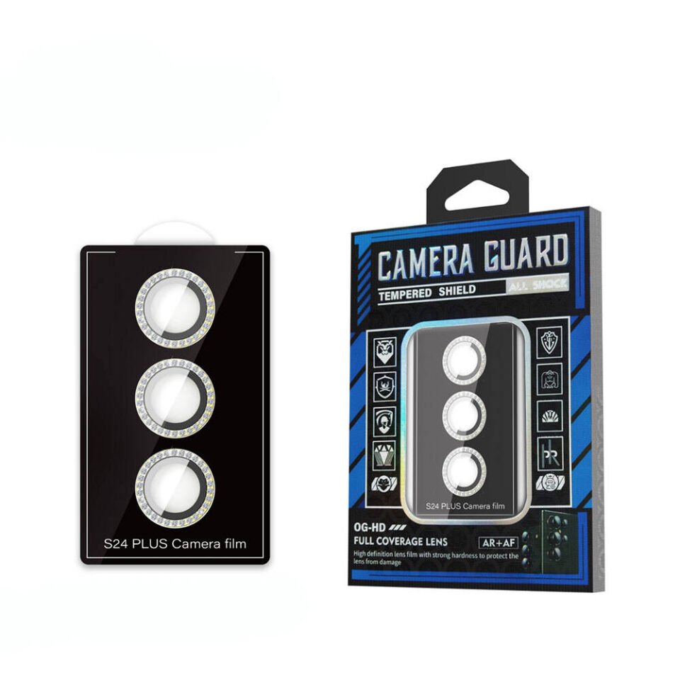 Samsung Galaxy S24 Plus Kamera Lens Koruyucu Cam Filmi (Diamond) Sarı