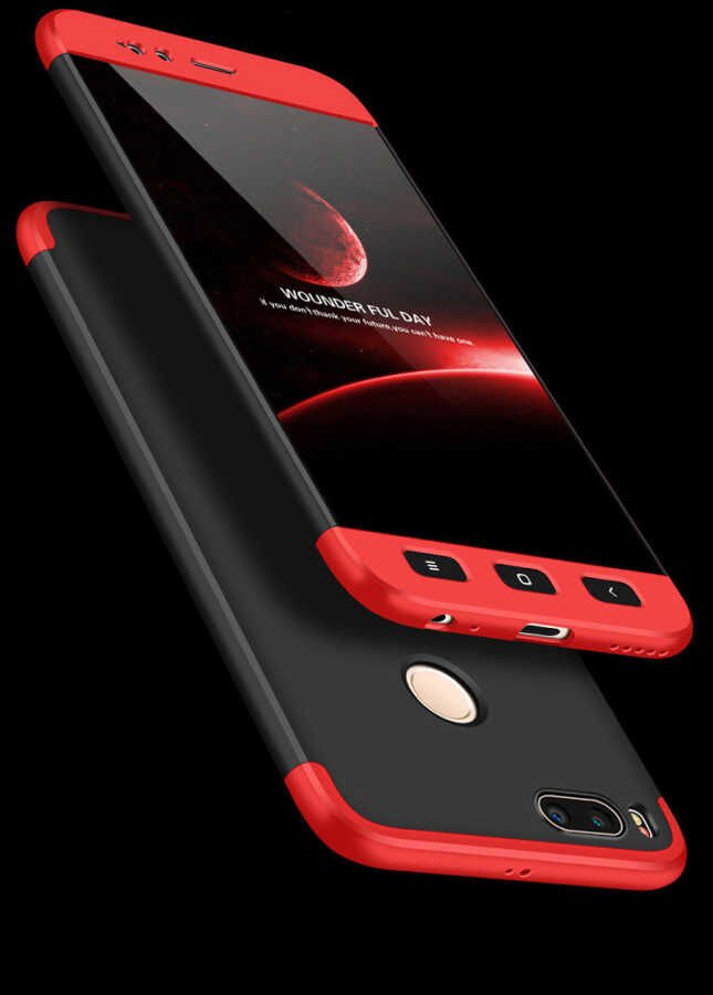 Xiaomi Mi 5x Kılıf 360 Tam Koruma Ön Ve Arka Sert Mika Kapak Orjinal Ays Gkk Kapak Mavi