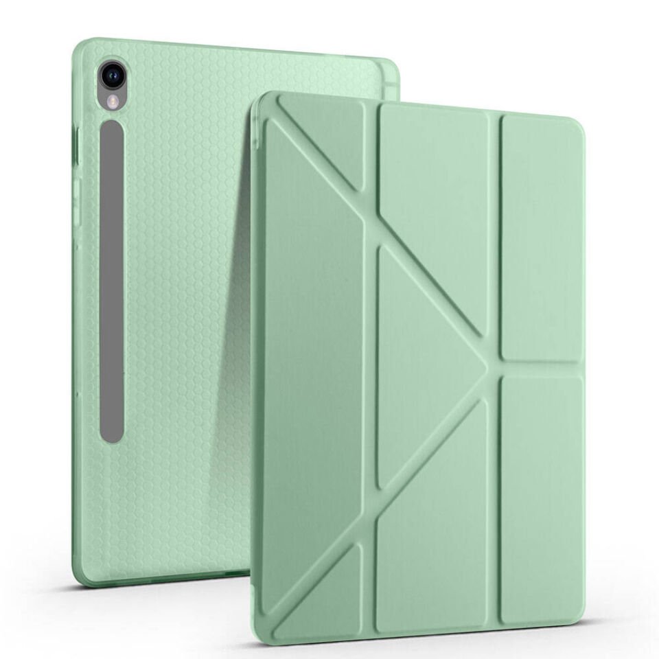 Samsung Galaxy Tab S10 Kılıf Kalem Bölmeli Standlı 360 Derece Tam Korumalı Tasarım (TR) Mor