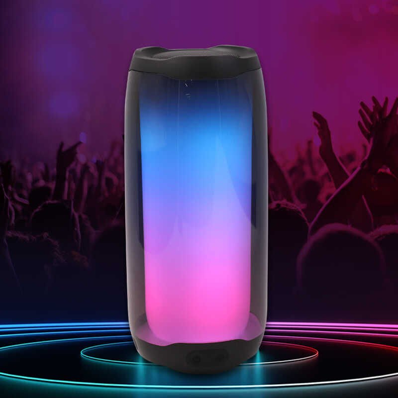 Bluetooth Speaker Hoparlör RGB Led Işıklandırma HD Kalite Ses (NBY8892) Siyah
