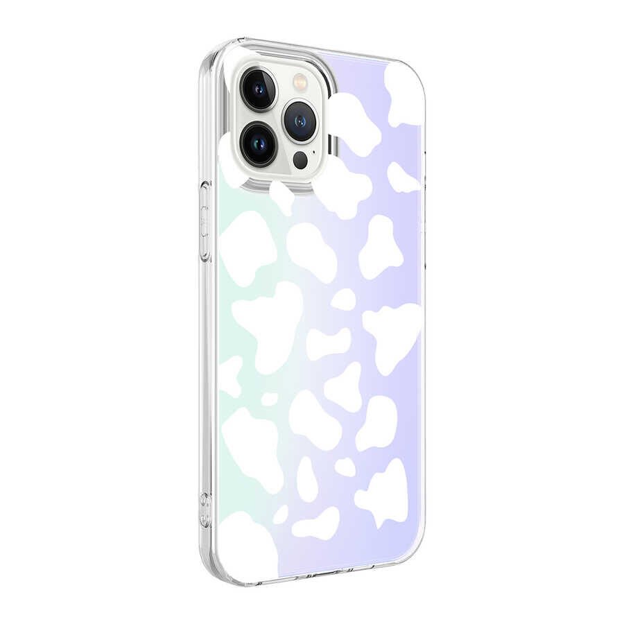 Apple iPhone 13 Pro Kılıf HEPTEKİLETİŞİM M-Blue Desenli Kapak