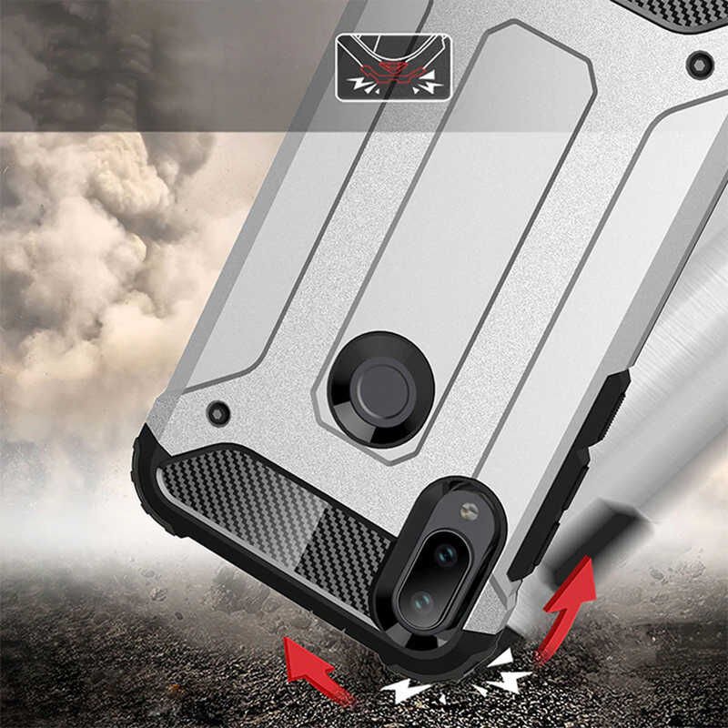 Xiaomi Mi Play Kılıf Armor Köşe Korumalı Çift Katman Tank Zırh Kapak (CRASH) Mavi