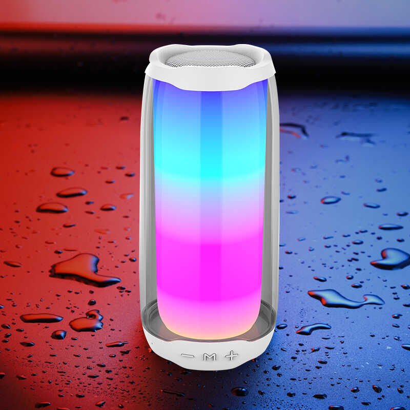 Bluetooth Speaker Hoparlör RGB Led Işıklandırma HD Kalite Ses (NBY8892) Beyaz