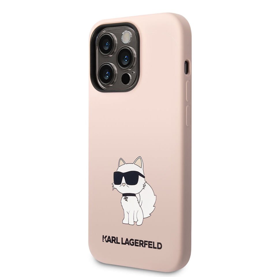 Apple iPhone 14 Pro Kılıf Karl Lagerfeld Silikon Choupette Dizayn Kapak