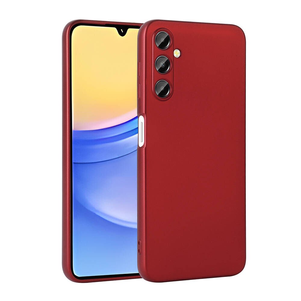 Samsung Galaxy A15 Kılıf Yumuşak Dokulu Soft İnce Mat Silikon Kapak (PREMİER) Kırmızı