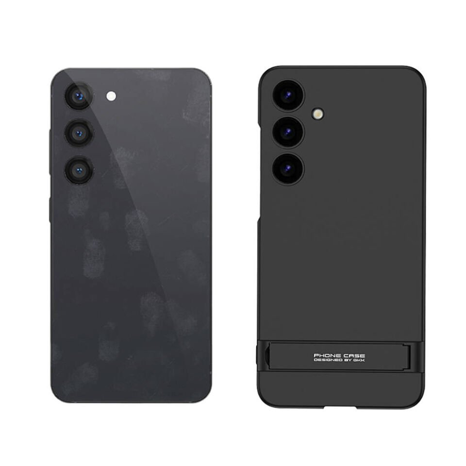 Samsung Galaxy S24 Kılıf Kamera Korumalı Mat Ultra İnce Yapılı Standlı Kapak (Z-S-AYS) Mürdüm