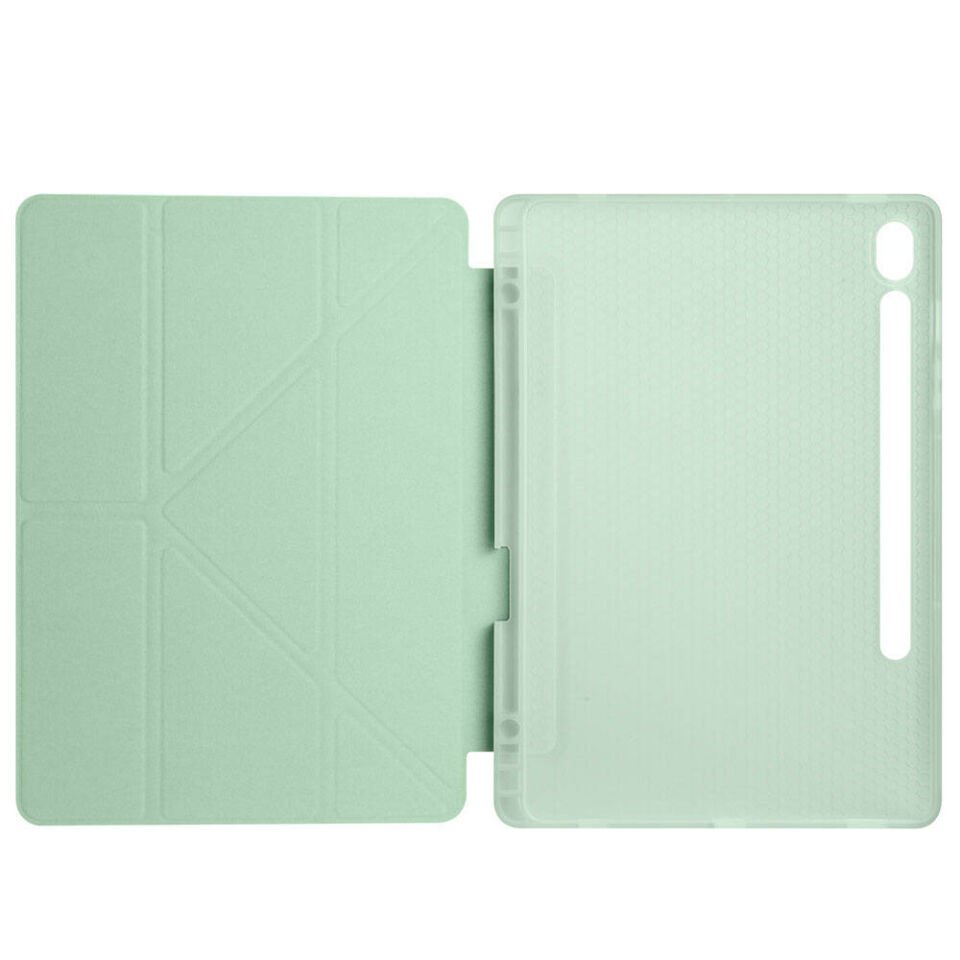 Samsung Galaxy Tab S10 Kılıf Kalem Bölmeli Standlı 360 Derece Tam Korumalı Tasarım (TR) Gri