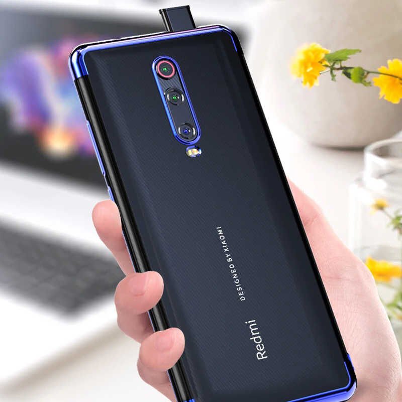 Xiaomi Mi 9T Kılıf HEPTEKİLETİŞİM Dört Köşeli Lazer Silikon Kapak