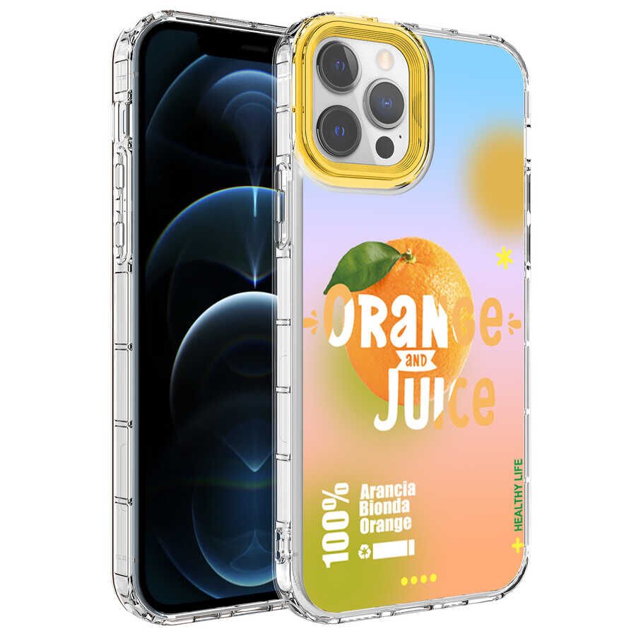 Apple iPhone 14 Pro Max Kılıf Kamera Korumalı Renkli Desenli Sert Silikon HEPTEKİLETİŞİM Korn Kapak